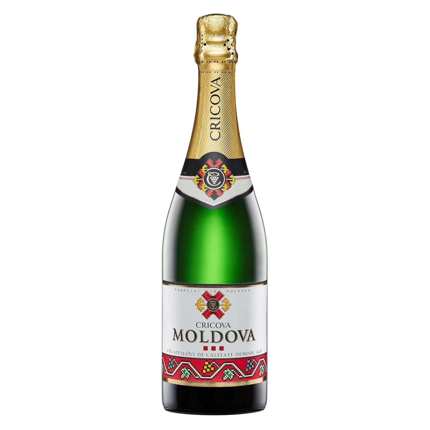 Vin spumant Moldova alb demisec Cricova 0.75 l